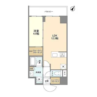 ONE ROOF FLAT ASAKUSA IRIYA【9階】の間取り