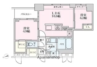 プライマル品川大井町【6階】の間取り
