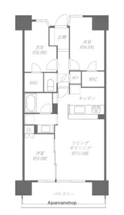 シティテラス川崎鈴木町グランドシーズンズ【13階】の間取り