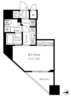 RESIDENCE 大鳥居【14階】の間取り