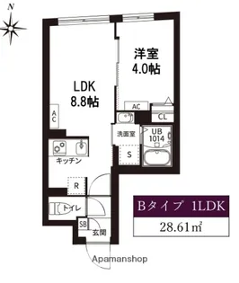 レピュア旗の台レジデンス【1階】の間取り