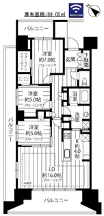 HARUMI FLAG PARK VILLAGE F棟【11階】の間取り