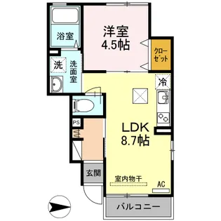 ブランシュ品川【1階】の間取り