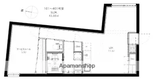 スペックレジデンス大森北【3階】の間取り