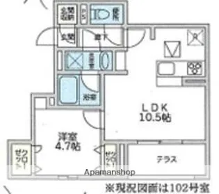 ブラウネスハイム南馬込【2階】の間取り