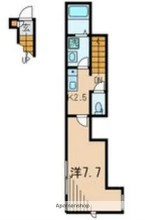 ヴェルメ西品川【1階】の間取り