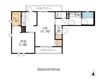ヘーベルメゾン多摩川【3階】の間取り