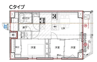 ESーGRANDE大島ガーデンテラス【4階】の間取り