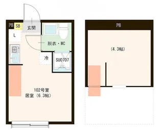 MIKI【102号室号室】の間取り