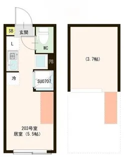 MIKI【203号室号室】の間取り