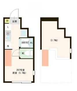 MIKI【207号室号室】の間取り