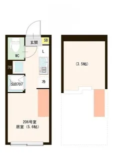 MIKI【206号室号室】の間取り