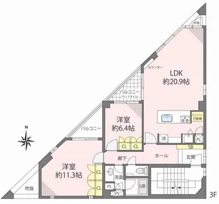 メゾン・ド・リカ【3階】の間取り