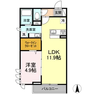 グランドツリー久が原【2階】の間取り