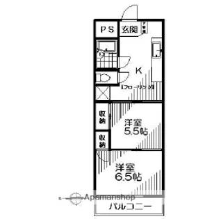 タピオラワダ【203号室】の間取り