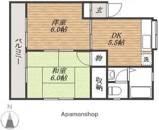 レジデンス山口【301号室】の間取り