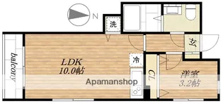 アーバンコート池上【205号室号室】の間取り