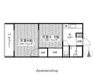 山王ヴィラパーク【206号室】の間取り