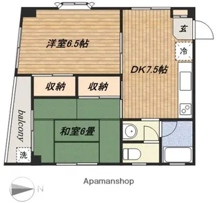 横山ビル【203号室】の間取り