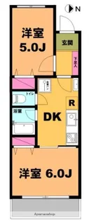 月村マンション№3【301号室】の間取り