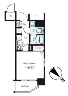 コンシェリア蒲田【8階】の間取り