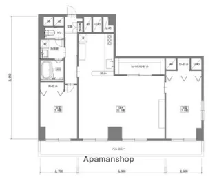 西蒲田スカイハイツ【6階】の間取り