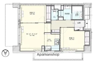 2LDKの間取り画像