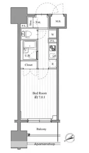 スペーシア梅屋敷【5階】の間取り