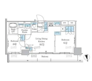パークアクシス東陽町・親水公園【10階】の間取り
