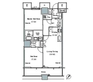 THE TOKYO TOWERS MIDTOWER【4階】の間取り