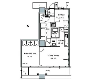 THE TOKYO TOWERS MIDTOWER【28階】の間取り