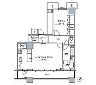 THE TOKYO TOWERS MIDTOWER【23階】の間取り