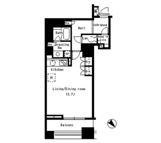 パークアクシス日本橋ステージ【5階】の間取り