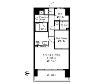 パークキューブ東品川【2階】の間取り
