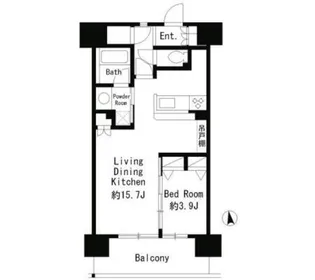 パークキューブ東品川【4階】の間取り