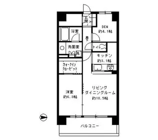 パークキューブ東品川【4階】の間取り