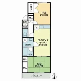 セゾンベルローズ【3階】の間取り