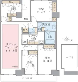 BRILLIA IST 東雲キャナルコート【14階】の間取り