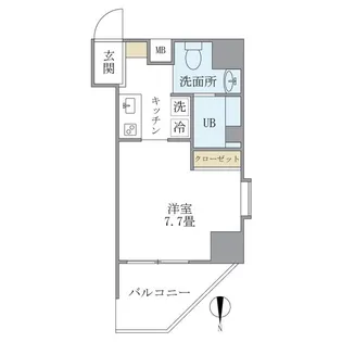 KDXレジデンス御徒町【8階】の間取り