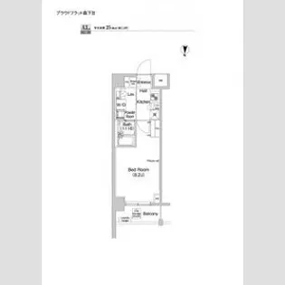 プラウドフラット森下Ⅲ【7階】の間取り