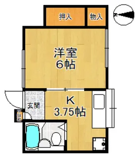 高田荘【202号室号室】の間取り