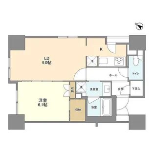 LASANTE五反田【11階】の間取り