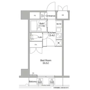 コンフォリア芝浦キャナル【8階】の間取り