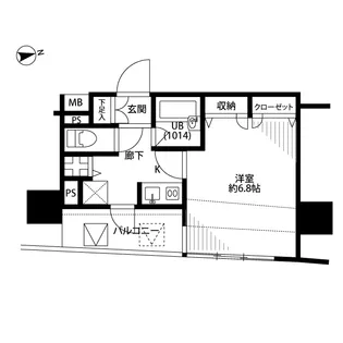 プレール・ドゥーク銀座EAST【7階】の間取り