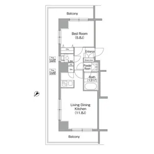 コンフォリア白金高輪【10階】の間取り