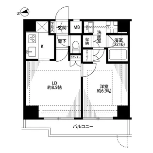 プレール・ドゥーク大森Ⅱ【2階】の間取り