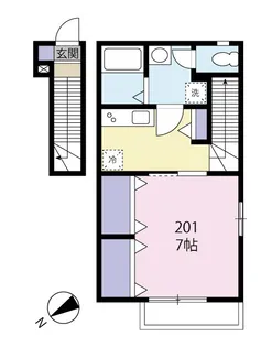 キャトルセゾン蒲田【2階】の間取り