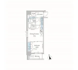 パークアクシス日本橋兜町【4階】の間取り