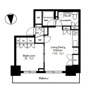 品川タワーフェイス【17階】の間取り
