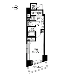 ヴェルト五反田イースト【4階】の間取り